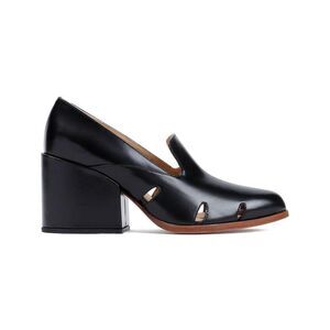 GABRIELA HEARST Women's Black Leather Cut-Out Block Heel Pumps Women BLACK